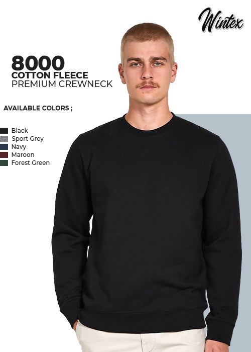 Jaket Black Colony Premium Cotton Fleece Crewneck Sweatshirt 10200