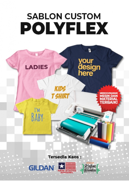 Jasa Sablon Kaos Digital Polyflex