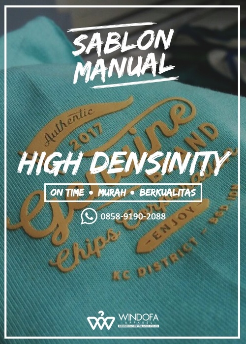 Jasa Sablon Kaos Manual Spesial High Density / HD / 3D