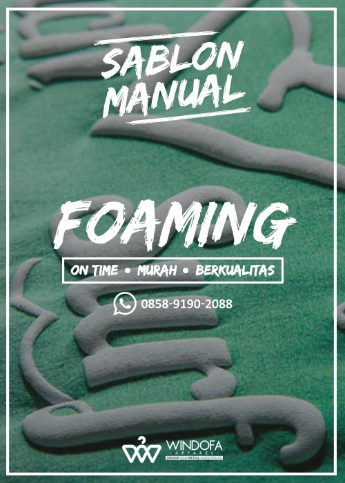 Jasa Sablon Kaos Manual Spesial FOAM